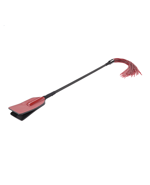 Saffron Tap and Tickle from Sportsheets. Alternate between stinging sensations and tickling touch with the double sided design of our Saffron Tap and Tickle. You will have your plaything quivering in anticipation of your next spicy stroke of black and red