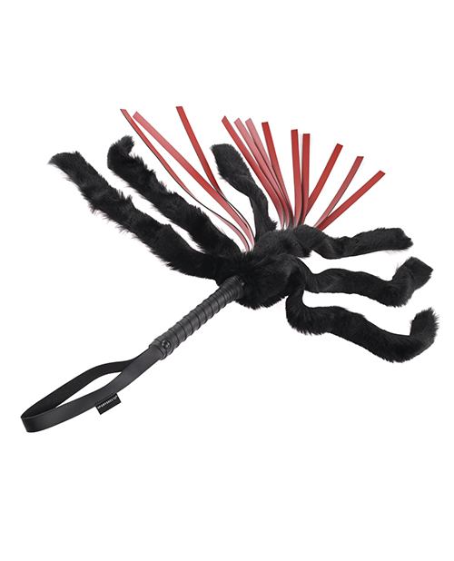 Saffron Faux Fur Flogger from Sportsheets. Unlock a brand new way to tickle their senses with the Saffron Faux Fur Flogger. Choose between a sensual and savory touch or a spicy sting with each flick of the wrist. This tempting adult toy contains both Faux