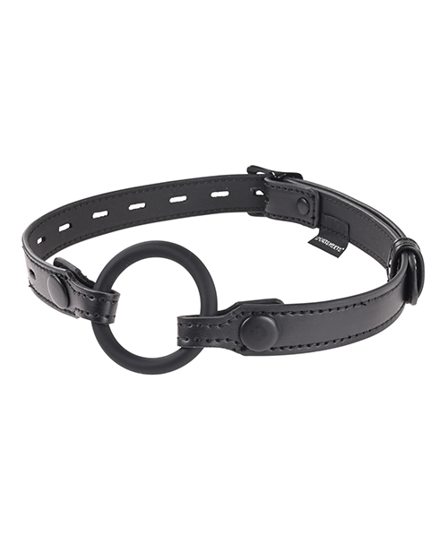 Saffron Interchangeable Gag from Sportsheets. Add the shhhh to sultry with bright scarlet accents on a black satin finish. Luxurious Faux Leather and your choice of bite ring or breathable ball gag make the Saffron Interchangeable Gag a versatile must hav