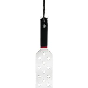 Saffron Acrylic Spanker from Sportsheets. A nylon loop at the base of the smooth PVC handle makes this paddle easy to store on a wall or pegboard when you are finished playing or just warming up. Mix and match with other Saffron collection products for ev