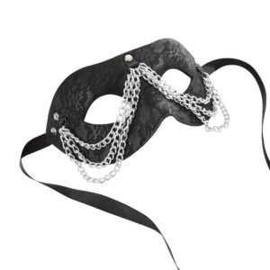Sincerely Chained Lace Mask from Sportsheets. Add glamour and grit to your fantasy play with the Chained Lace Mask. Consider kicking your sensory play up a notch by warming up or cooling down the chains before use. The stylish mask is flexible and comfort