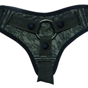 Sportsheets Midnight Lace Strap On Black One size fits most. Luxurious to the eyes and to the touch
