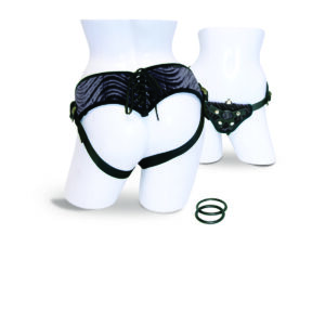 Sportsheets Corsette Harness with Mini Vibe. A perfect addition to your bedroom ensemble