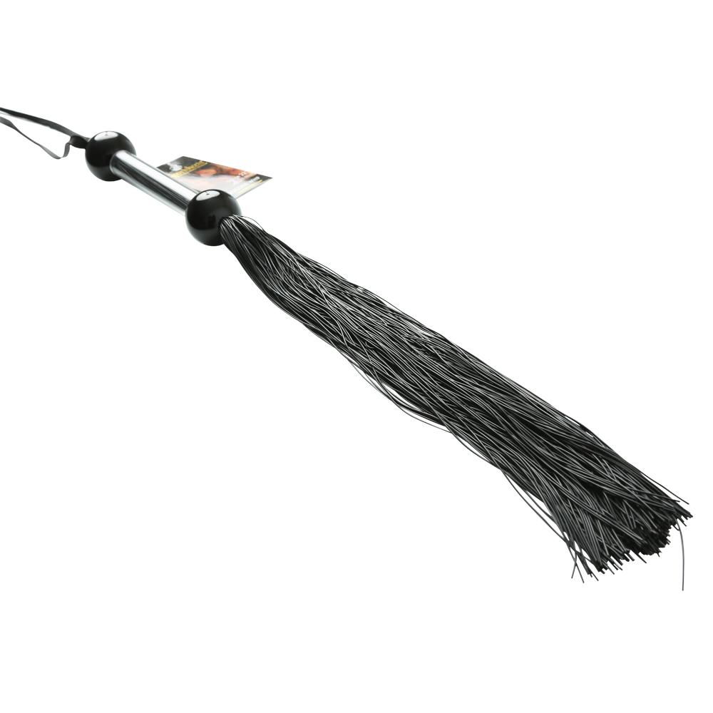 Large 22 inches Rubber Whip Black from Sportsheets.Each caress will elicit a gasp