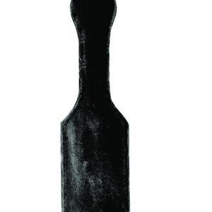 Fur Lined Leather Paddle Black. High quality black leather backing and soft fur like material on the front. Use the soft side body buffer then turn the paddle over for quite a different impact. For firm but gentle personal obedience training! Fur Lined Bl