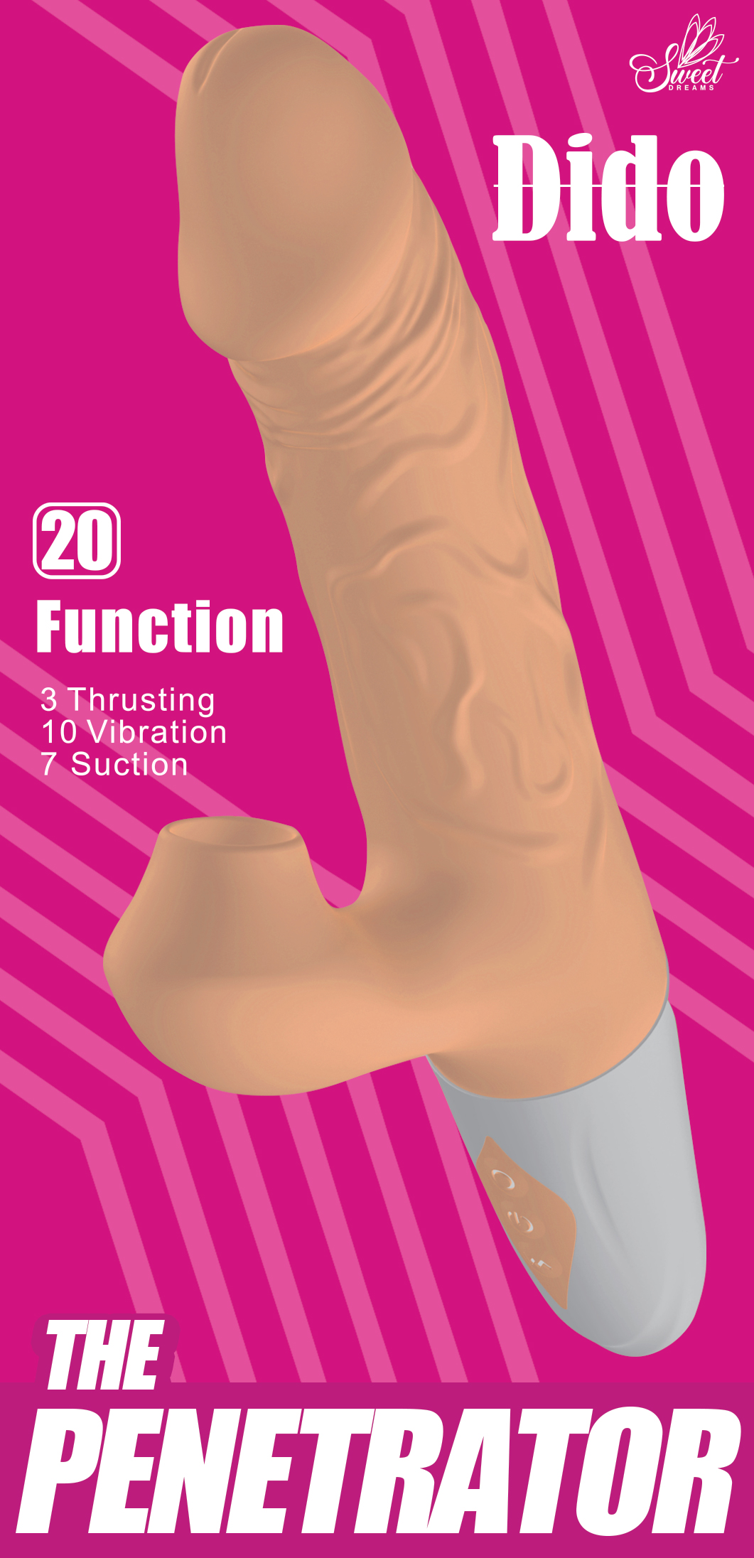Dido Realistic Thrusting Pulsating Dildo from Sweet Dreams. Features of the Realistic Dildo. 3 speed thrusting function