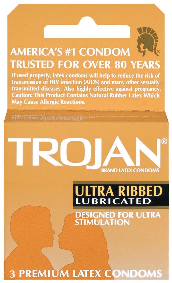 TROJAN ULTRA RIBBED 3PK - Image 2