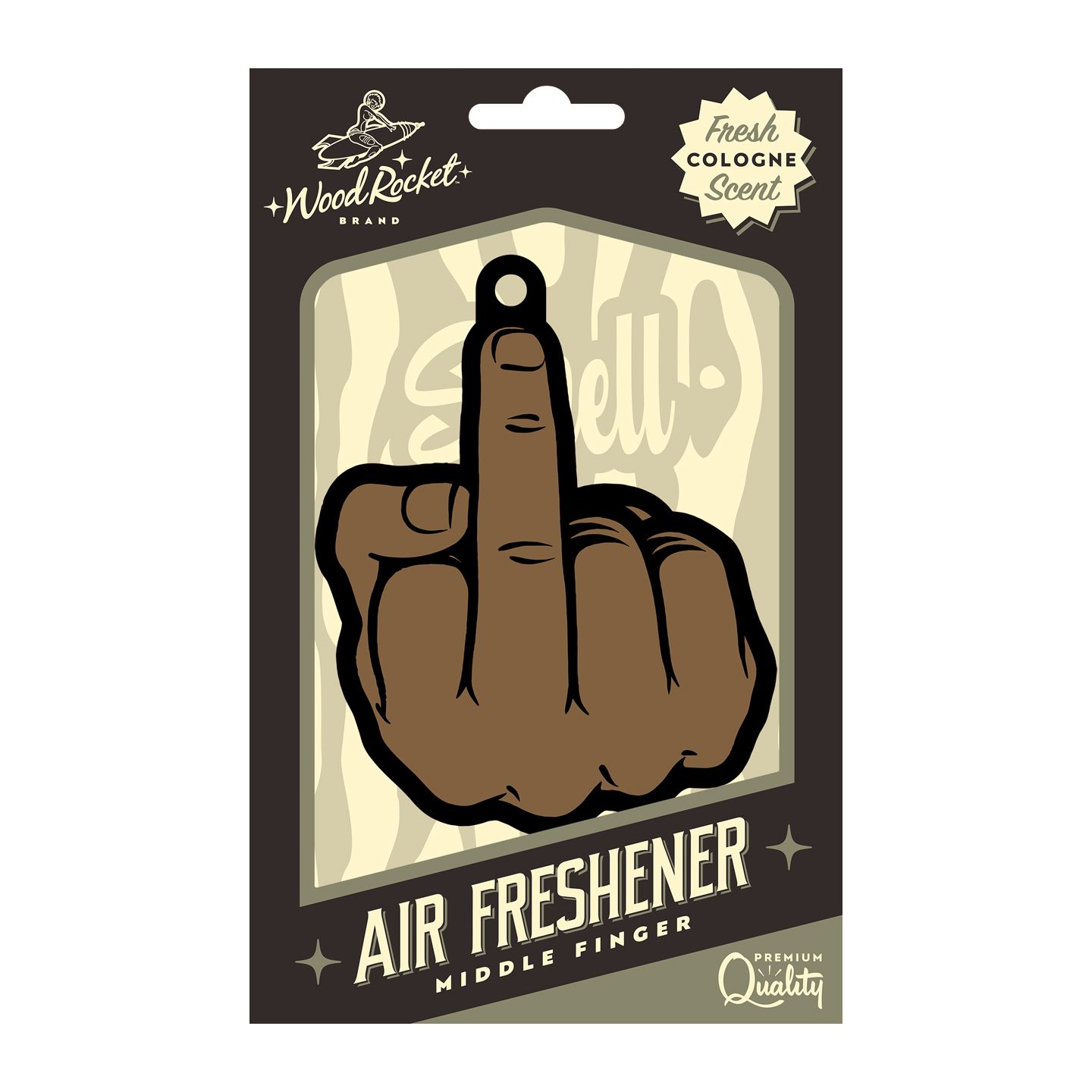 MIDDLE FINGER BROWN AIR FRESHENER (NET) - Image 2