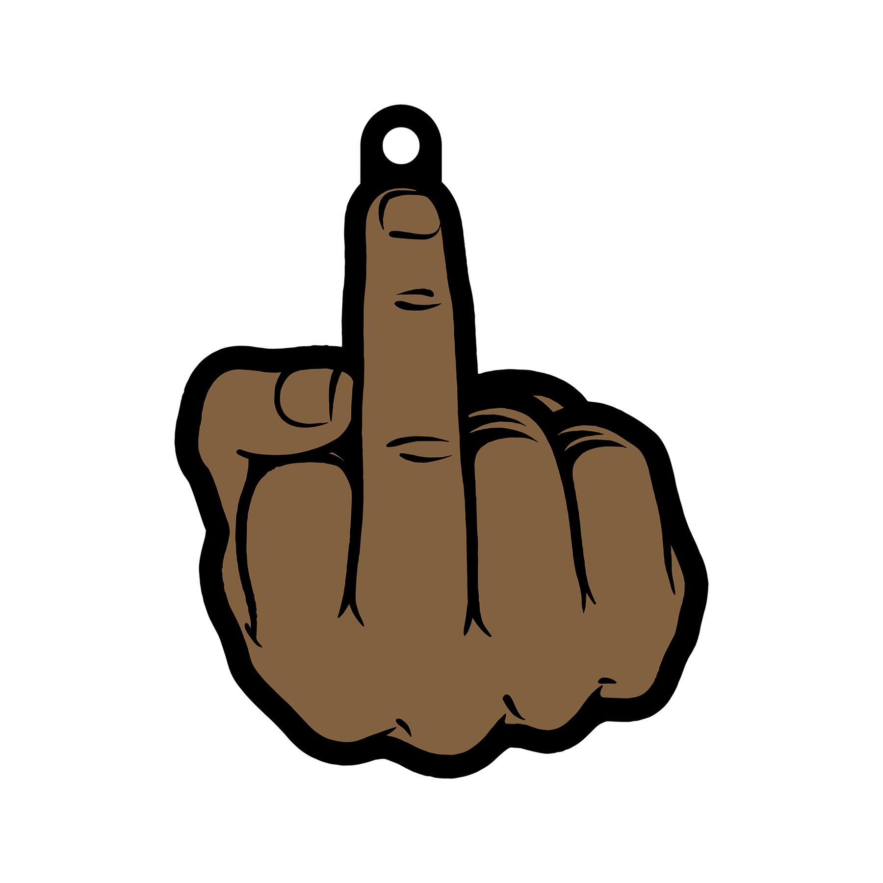MIDDLE FINGER BROWN AIR FRESHENER (NET) - Image 3