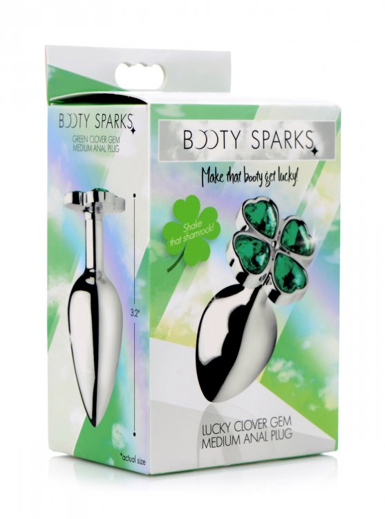 BOOTY SPARKS LUCKY CLOVER GEM ANAL PLUG MEDIUM - Image 4