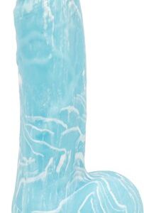Addiction 100% Silicone Luke 7.5 inches Blue Glow In The Dark Realistic Dildo with Balls from BMS Enterprises. Light the way to ultimate pleasure with Luke Addictionâs 7.5 inches Silicone glow in the dark dildo. Turn off the lights and experience a glow