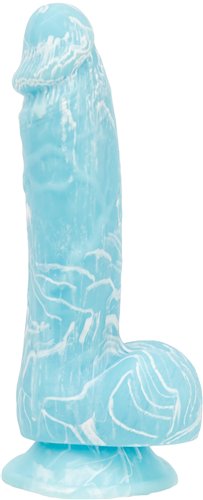 Addiction 100% Silicone Luke 7.5 inches Blue Glow In The Dark Realistic Dildo with Balls from BMS Enterprises. Light the way to ultimate pleasure with Luke Addictionâs 7.5 inches Silicone glow in the dark dildo. Turn off the lights and experience a glow