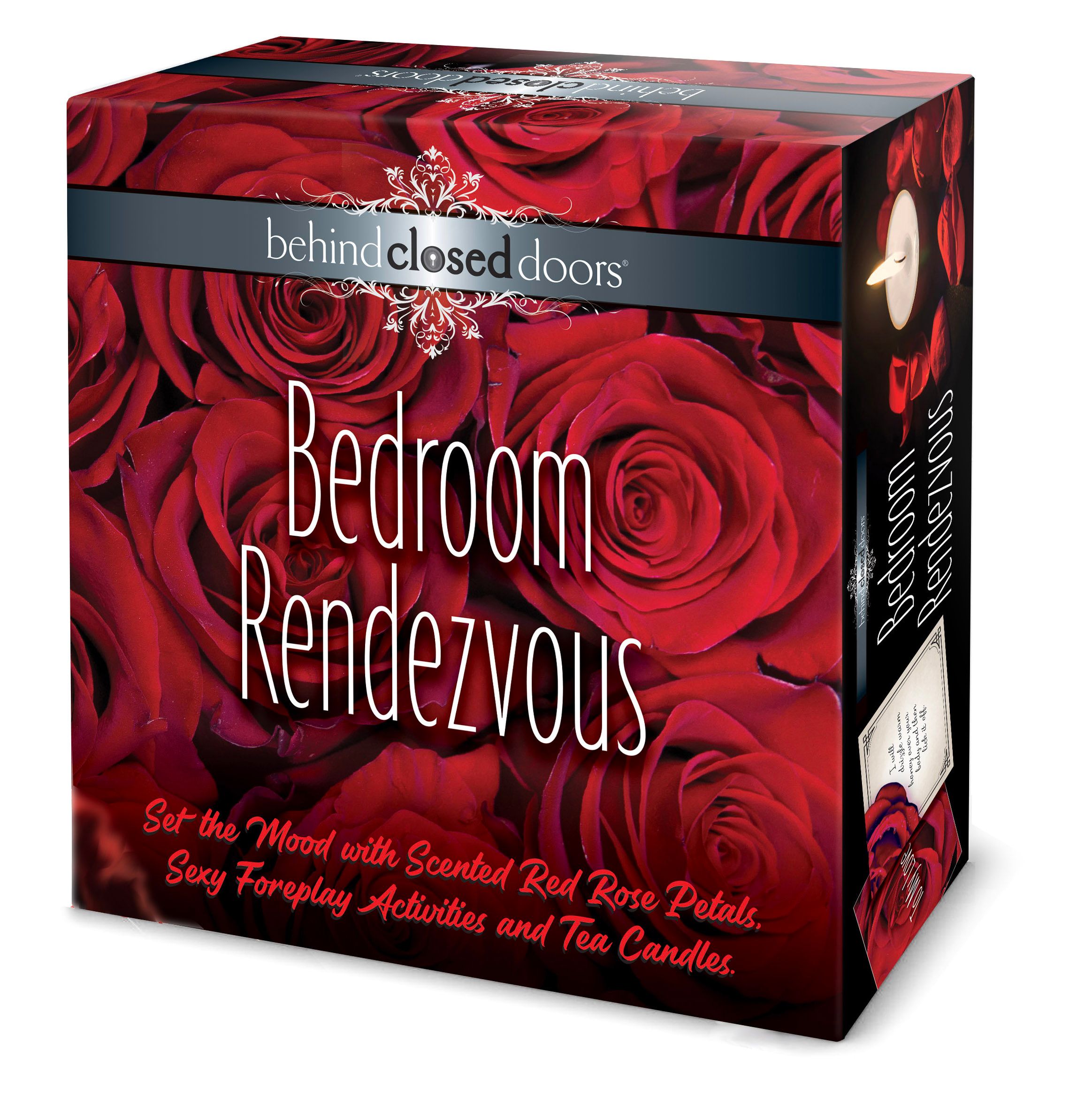 Behind Closed Doors Bedroom Rendezvous from Little Genie Productions. Set the mood with scented red rose petals