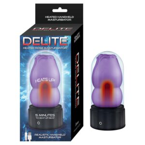 The Nasstoys Delite Heated Rose Masturbator is your ultimate companion for a truly lifelike experience! This realistic handheld masturbator is designed to provide maximum pleasure with its soft