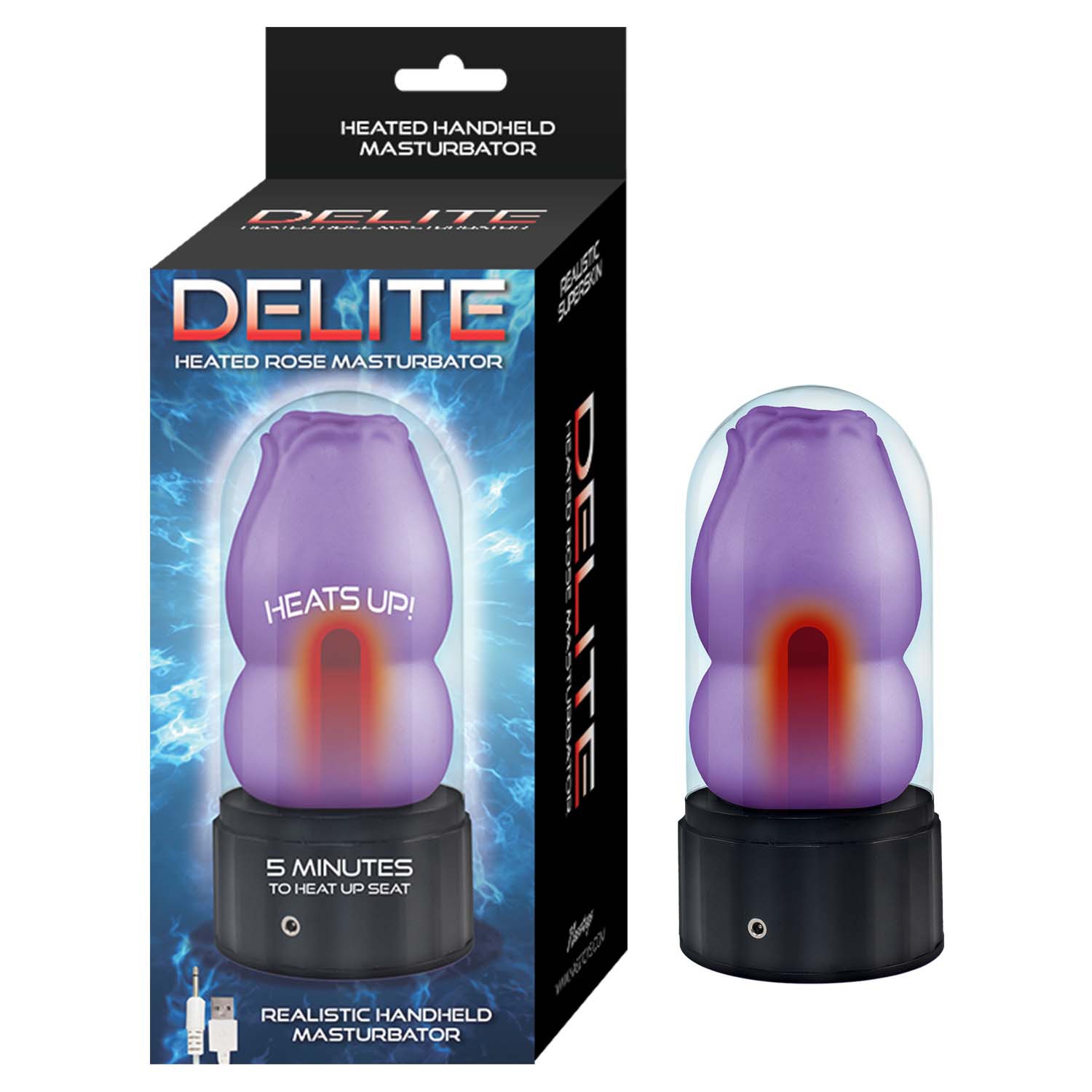 The Nasstoys Delite Heated Rose Masturbator is your ultimate companion for a truly lifelike experience! This realistic handheld masturbator is designed to provide maximum pleasure with its soft