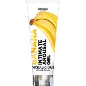 Hott Products Banana Dickalicious Penis Arousal Gel 2 ounces Tube comes in 4 Dickalicious fun flavors: Banana