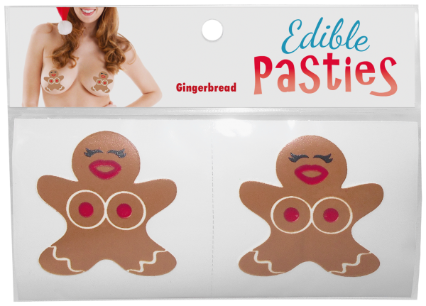 Edible Pasties Gingerbread in the shape of gingerbread cookies from Kheper Games. Edible body pasties made into fun shapes for the Holidays. Enjoy them as mouth watering nipple treats. Categories: Health and Beauty Aids