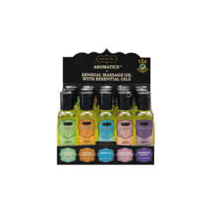 Kama Sutra Aromatic Massage Oil Pre Pack 15 Piece Display. Feel the difference. Now available in a convenient travel size