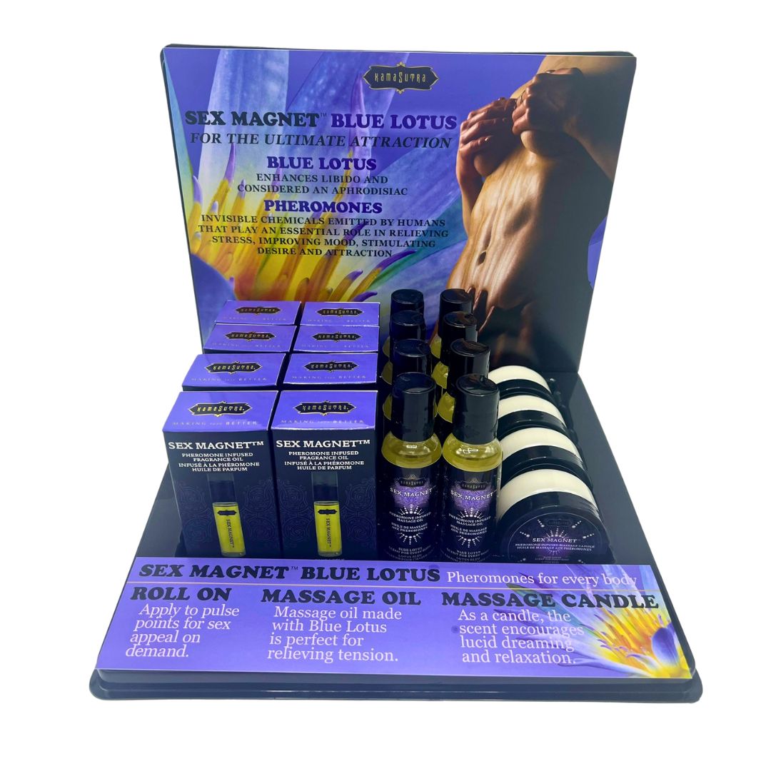 Sex Magnet Blue Lotus Prepack from the Kama Sutra Company. Sex Magnet Massage Oil