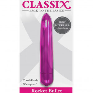 Classix Rocket Bullet Vibrator Pink from Pipedream Products. Back to basics. Super powerful vibrations. Travel ready. Waterproof vibrations. Indulge yourself with the simple pleasures of a classic! Versatile