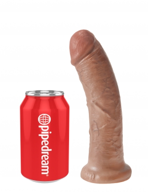 King Cock 8 inches Cock Tan Real Deal RD from Pipedream Products. Do you want your first dildo to look and feel just like the rock hard stud you have always fantasized about? Stop dreaming and get down with the King! Every vein
