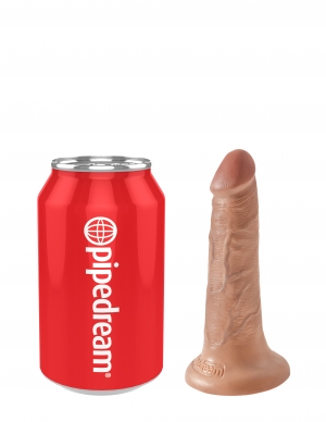 King Cock 5 inches Cock Tan Dildo Real Deal RD. Do you want your first dildo to look and feel just like the rock hard stud you have always fantasized about? Stop dreaming and get down with the King! Every vein