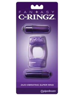 Fantasy C-Ringz Duo Vibrating Super Ring Purple from Pipedream Products