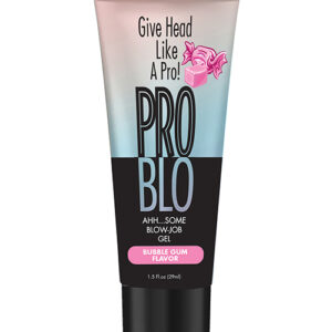 Problo Oral Pleasure Gel Bubblegum Flavor 1.5 fluid ounces from Little Genie Productions. Give head like a pro. Aahhh some blow job gel. The tasty gel will take your blow job to the next level. Use this product by applying directly to the penis. with your