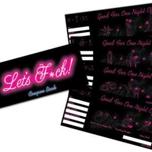 Let's F*ck Coupons 20 romantic tickets for foreplay and couples fun. Let's F*ck! Coupons to give to your lover whenever you're feeling generous and horny! Each coupon offers a unique sexual f*cking adventure! Let's F*ck Coupons from Kheper Games. Kheper G