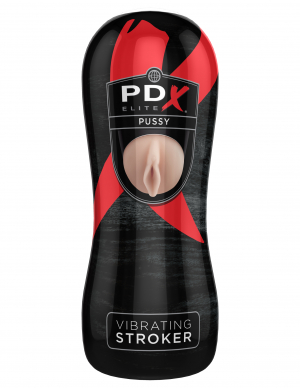 PDX Elite Pussy Vibrating Stroker for the ultimate sensation. Insert the vibrating bullet into the hole on the bottom of the sleeve. Cleaning instructions: remove the sleeve from the can and clean thoroughly with Refresh Toy Cleaner and warm water. To pr
