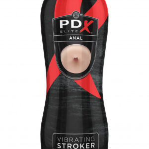 PDX Elite Anal Vibrating Stroker for the ultimate sensation. Insert the vibrating bullet into the hole on the bottom of the sleeve. Cleaning instructions: remove the sleeve from the can and clean thoroughly with Refresh Toy Cleaner and warm water. To pre