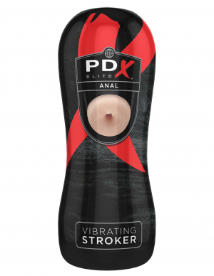 PDX Elite Anal Vibrating Stroker for the ultimate sensation. Insert the vibrating bullet into the hole on the bottom of the sleeve. Cleaning instructions: remove the sleeve from the can and clean thoroughly with Refresh Toy Cleaner and warm water. To pre