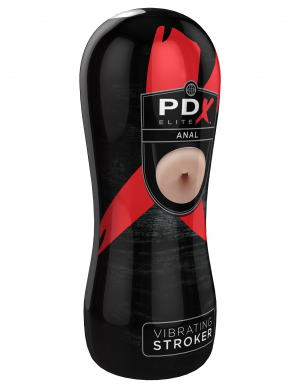PDX Elite Anal Vibrating Stroker for the ultimate sensation. Insert the vibrating bullet into the hole on the bottom of the sleeve. Cleaning instructions: remove the sleeve from the can and clean thoroughly with Refresh Toy Cleaner and warm water. To pre