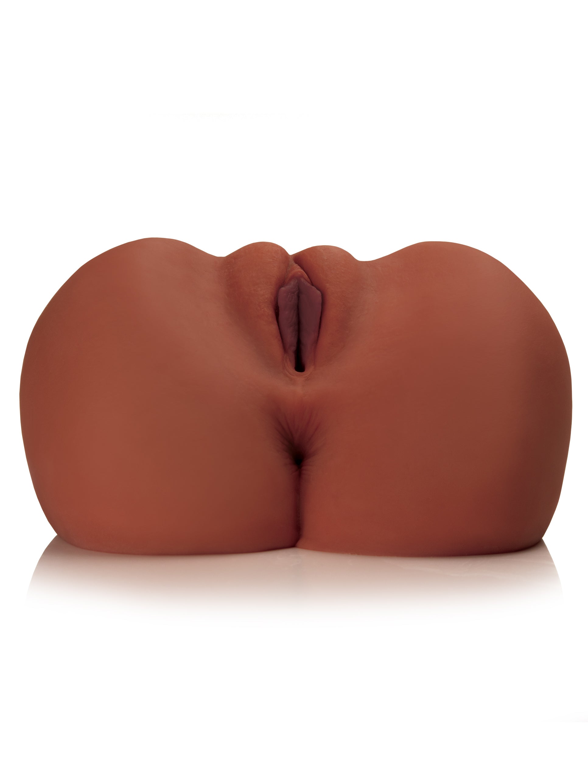 PDX Plus EZ Bang Torso Brown Skin Tone Masturbator from Pipedream Products. The PDX Plus EZ Bang Torso has full size features in a compact design