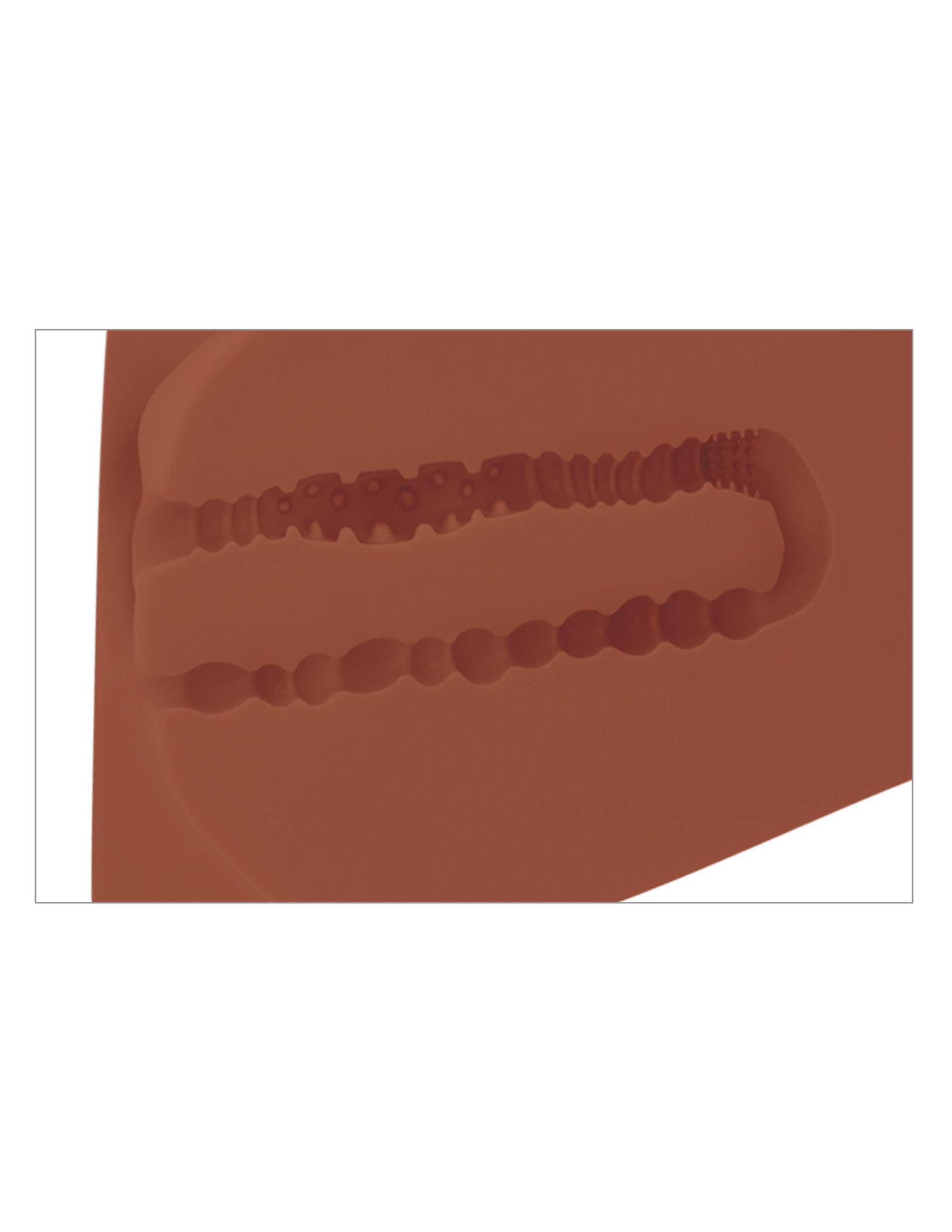 PDX Plus EZ Bang Torso Brown Skin Tone Masturbator from Pipedream Products. The PDX Plus EZ Bang Torso has full size features in a compact design