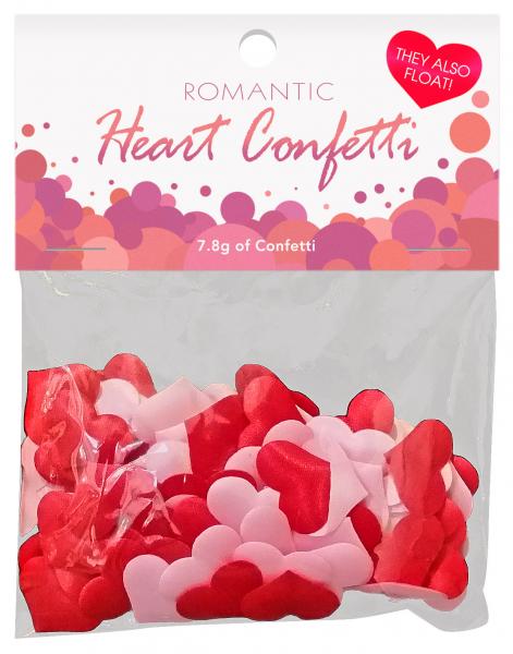 Kheper Games Romantic Heart Confetti. The Romantic Heart Confetti adds flare to all sorts of occasions! Create a seductive trail to the bedroom for a sexy surprise or include in party invites. Throw some on the table to make a candlelit dinner even more s