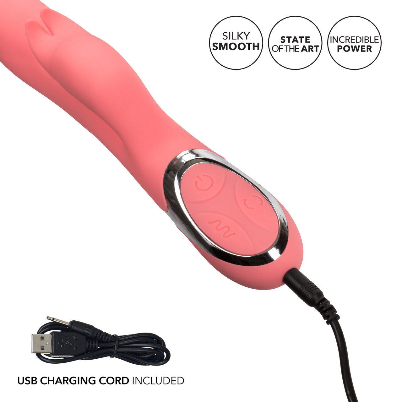 Enchanted Tickler Rabbit Style Vibrator from California Exotic Novelties features multiple rows of non-jamming pleasure beads. Bring a little magic to your bedroom with the Enchanted Tickler Vibrating Massager. Transport yourself to a wonderland of pleasu
