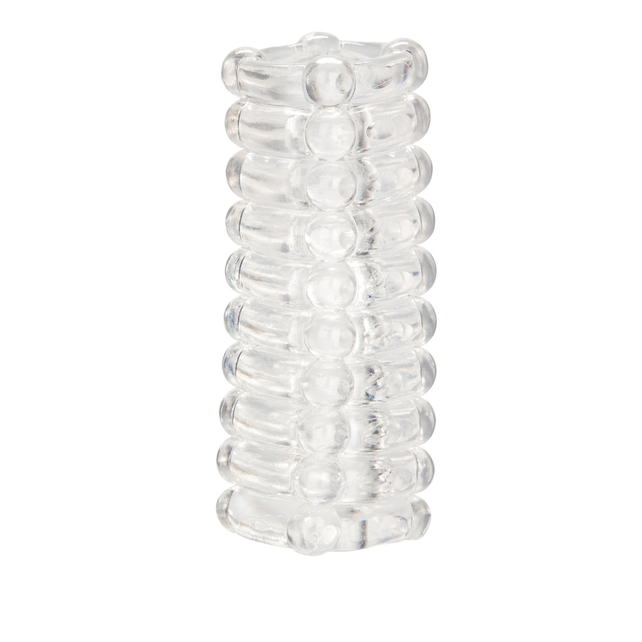 Ribbed Stroker from California Exotic Novelties. Elevate your intimate solo play with the versatile Ribbed Stroker Masturbator. The ultra soft and super stretchy Sleeve is easy to use and engulfs the erect penis for instant stroking action. The pliable