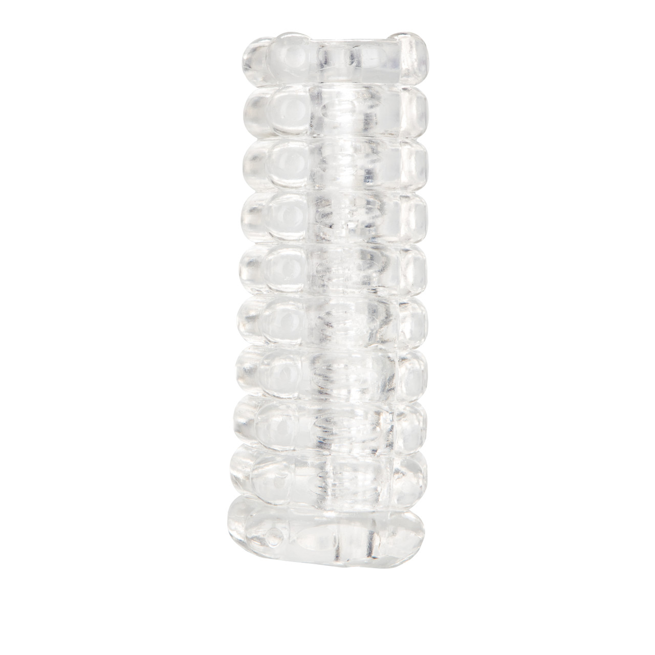 Ribbed Stroker from California Exotic Novelties. Elevate your intimate solo play with the versatile Ribbed Stroker Masturbator. The ultra soft and super stretchy Sleeve is easy to use and engulfs the erect penis for instant stroking action. The pliable