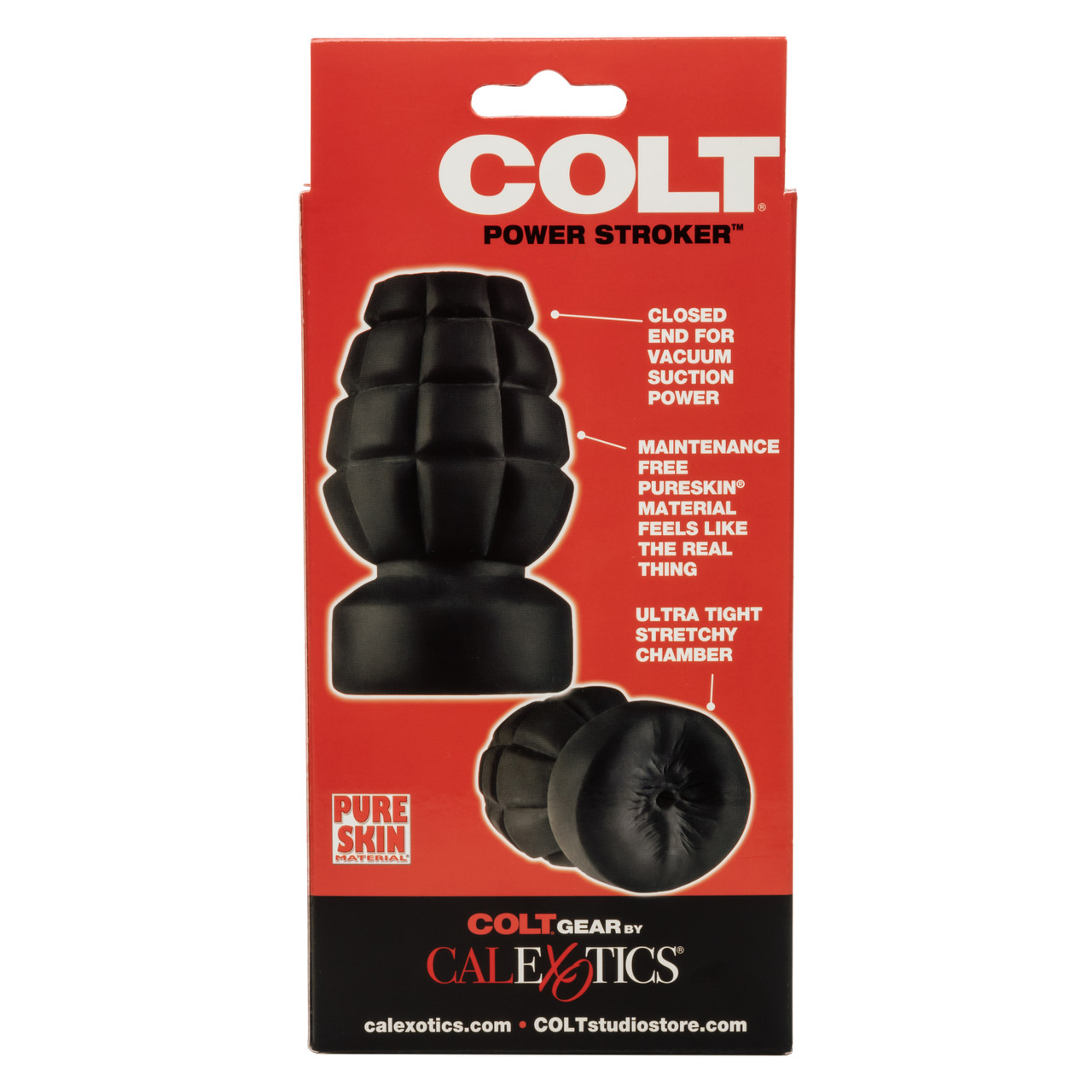 Colt Power Stroker from California Exotic Novelties. Cum on the ceiling and all over the room after using this sex grenade