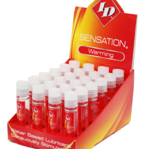 ID Sensation Personal Lubricant improved formula. Warming lubricant! Wild warmth! Newly formulated Water Based ID Sensation is now a warming lubricant! With the same consistency as our best selling ID Glide