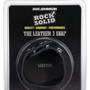 The Leather 3 Snap cock ring is made from genuine cowhide. With three snap options