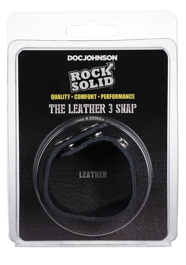 The Leather 3 Snap cock ring is made from genuine cowhide. With three snap options