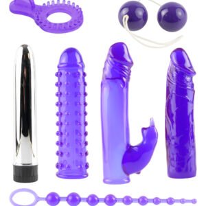 Royal Rabbit Kit let purple reign! Everything you need for sexual experience. The Royal Rabbit Kit includes seven magnificent items of pure gratifying pleasure. The multiple speed