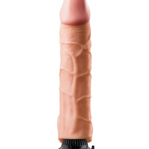 Real Feel Deluxe No. 11 11 inches Realistic Vibrator with Wall Banger Suction Cup Technology. Flesh Enjoy the Real Feel of velvet soft