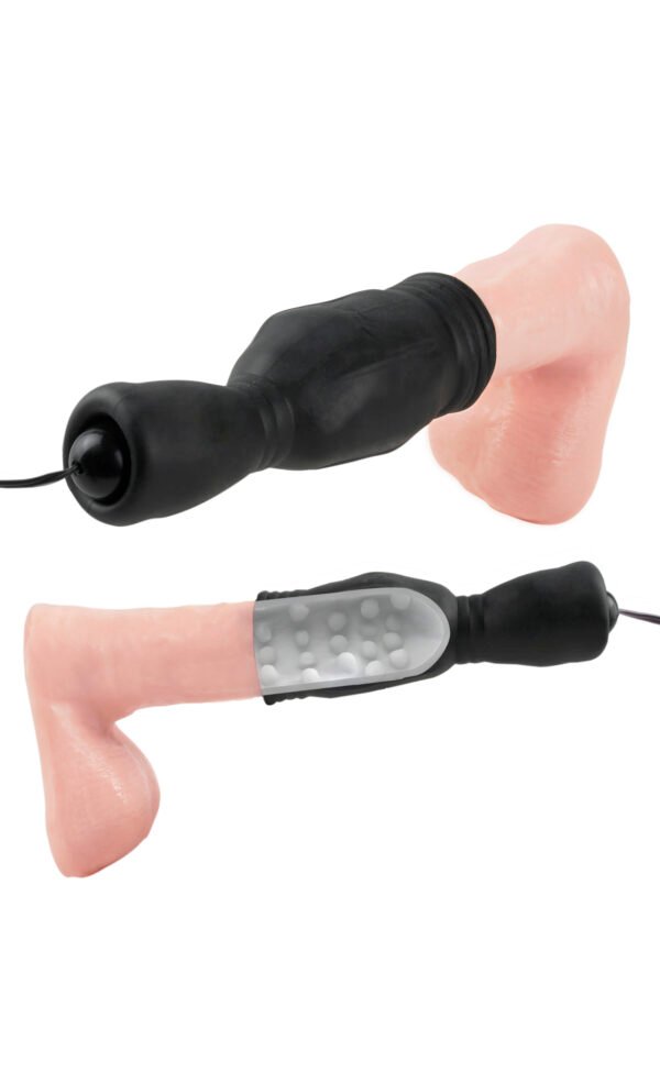 this sleeve wraps snug around your penis and feels just like the real thing: only b