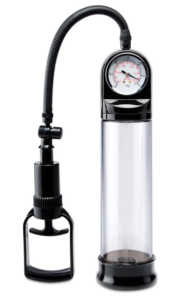 throbbing erections that last and last with this professional grade Accu-Meter Power Pump. Developed as a safe