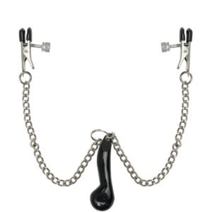 Fetish Fantasy Series Heavyweight Nipple Clamps Black from Pipedream Products. Make your nipples perk with pleasure with these Heavyweight Nipple Clamps. Made with durable metal clips and covered with soft rubber liners