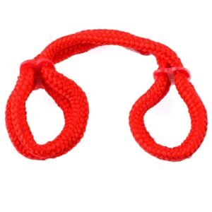 Fetish Fantasy Silk Rope Love Cuffs Red from Pipedream Products. Now you can enjoy the ancient art of Japanese bondage without having to be an expert! These Silk Rope Love Cuffs make rope style bondage play fun and easy for beginners. Just slide the plast