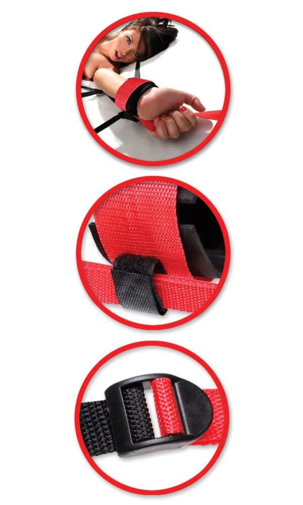 Fetish Fantasy Series Fantasy Web Bed Restraint System from Pipedream Products. Turn your bed into a web of desire. Kit includes: Nylon Fantasy Web